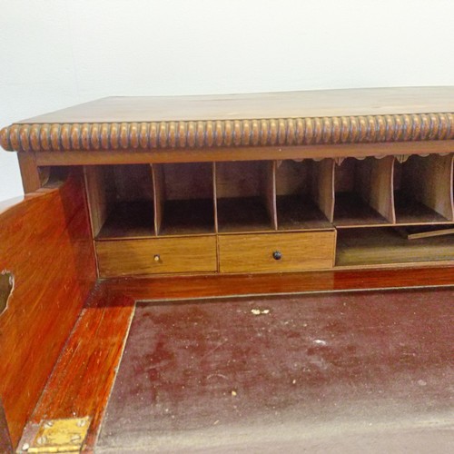 941 - A 19th century mahogany secretaire chest, 114 cm wide