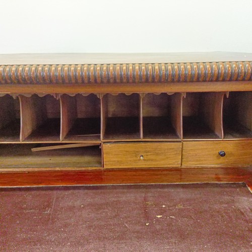 941 - A 19th century mahogany secretaire chest, 114 cm wide