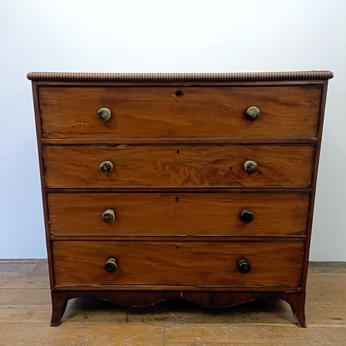 941 - A 19th century mahogany secretaire chest, 114 cm wide