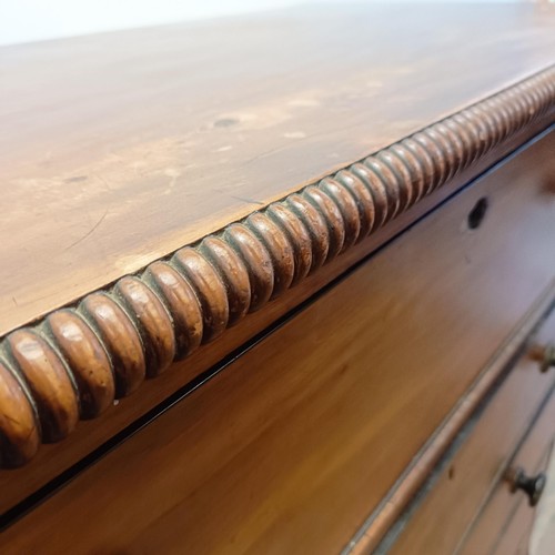 941 - A 19th century mahogany secretaire chest, 114 cm wide