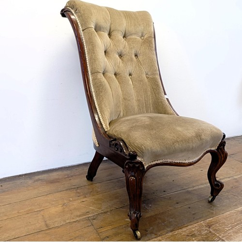 959 - A 19th century mahogany framed nursing chair