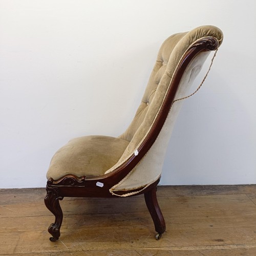 959 - A 19th century mahogany framed nursing chair