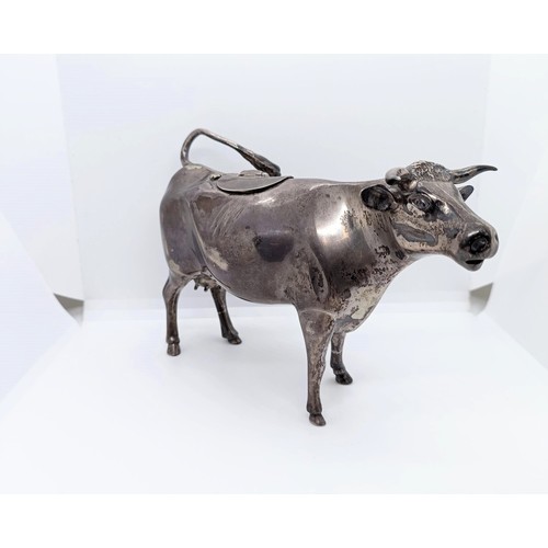 704 - A late Victorian silver cow creamer, London 1897, 6.7 ozt