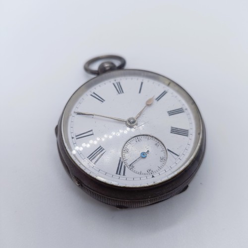 748 - A silver open face pocket watch