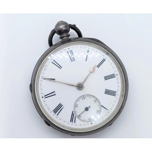 748 - A silver open face pocket watch