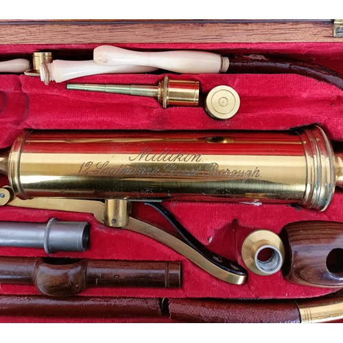 869 - A Victorian enema set,  by Milikin 12 Southwark St, cased, Ivory Exemption registration ref: KEGEB7F... 