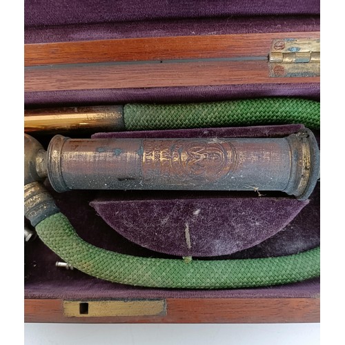 869 - A Victorian enema set,  by Milikin 12 Southwark St, cased, Ivory Exemption registration ref: KEGEB7F... 