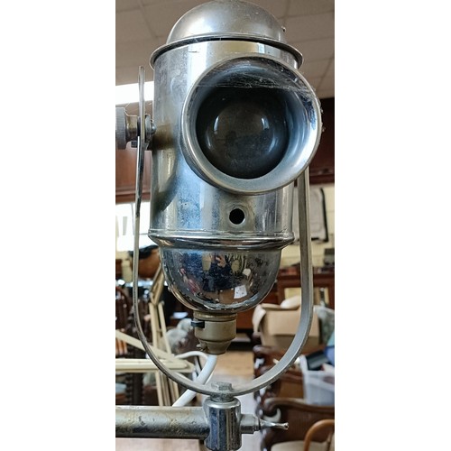 880 - A chrome standard lamp, from a doctors surgery/theatre