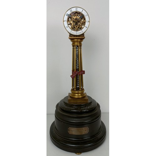 885 - An architectural coil spring skeleton clock, by William Smith of Musselburgh, fitted a single fusee ... 