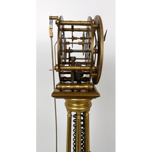 885 - An architectural coil spring skeleton clock, by William Smith of Musselburgh, fitted a single fusee ... 