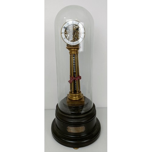 885 - An architectural coil spring skeleton clock, by William Smith of Musselburgh, fitted a single fusee ... 