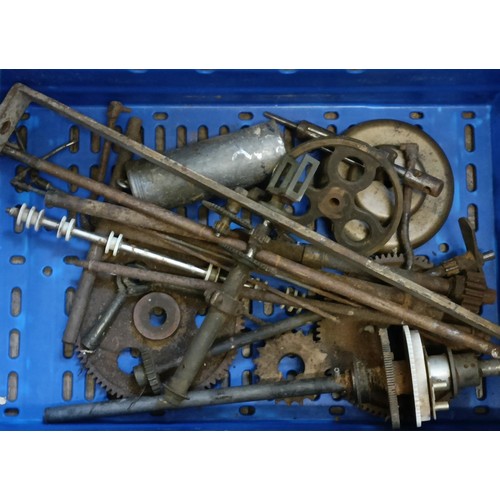 888 - A part of turret clock movement, and various parts