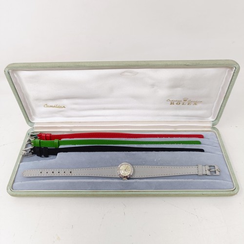 804 - A ladies Rolex Chameleon wristwatch, with four coloured straps, in original box Provenance: Sold on ... 