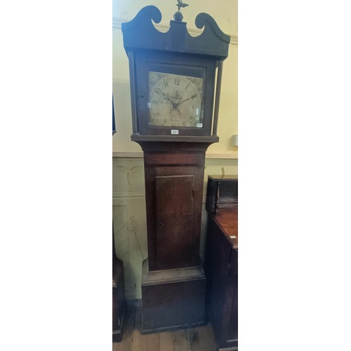 891 - A longcase clock, by Trever Jonsham, in need of restoration, missing parts, 203 cm high