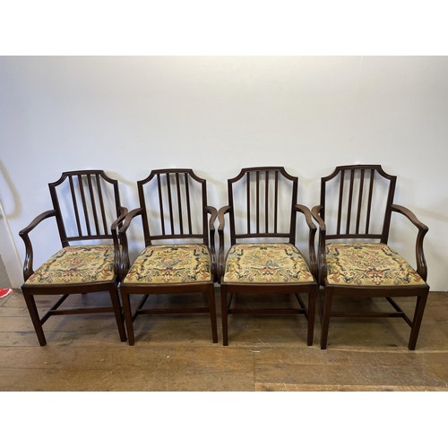 953 - A set of four mahogany armchairs (4)