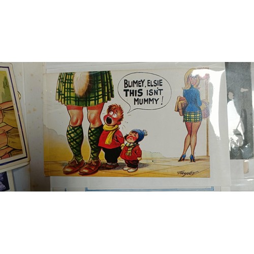 683 - Assorted postcards, to include various vintage comedy cards, in two albums