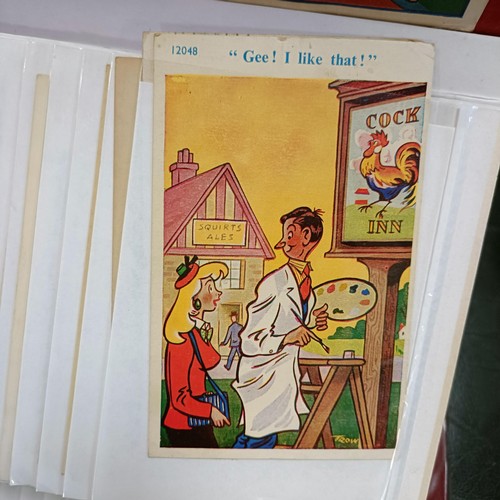 683 - Assorted postcards, to include various vintage comedy cards, in two albums