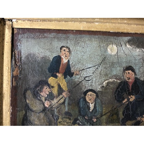 628 - 19th century, English school, The Moonrakers, 10 x 13 cm Provenance: Sold on behalf of Tenovus Cance... 