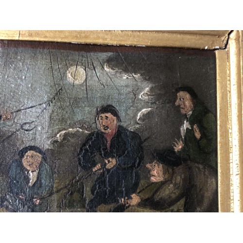 628 - 19th century, English school, The Moonrakers, 10 x 13 cm Provenance: Sold on behalf of Tenovus Cance... 