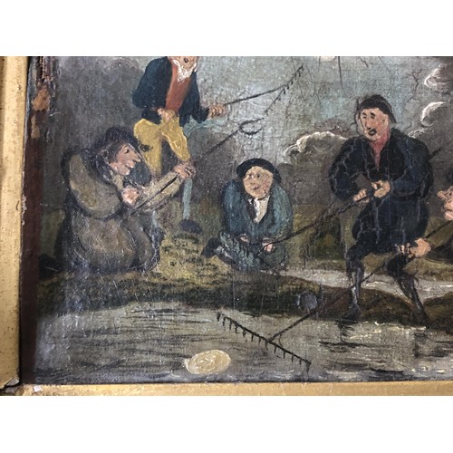 628 - 19th century, English school, The Moonrakers, 10 x 13 cm Provenance: Sold on behalf of Tenovus Cance... 