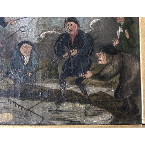 628 - 19th century, English school, The Moonrakers, 10 x 13 cm Provenance: Sold on behalf of Tenovus Cance... 