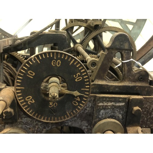 888 - A part of turret clock movement, and various parts