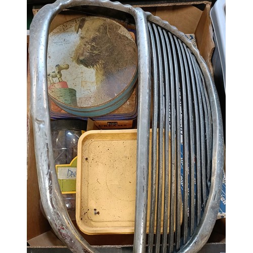 12 - A large quantity of Daimler V8 250 and other car parts, including bumpers, cylinder heads, manifolds... 