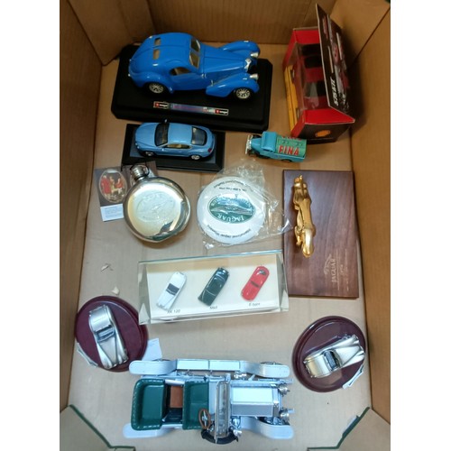 53 - Assorted Franklin Mint and other cars, Jaguar and other items (2 boxes)