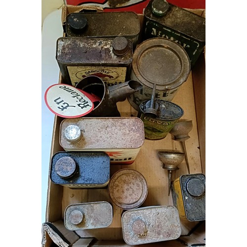 78 - Assorted oil cans and other items (box) Provenance: From the estate of the late Nick Baldwin