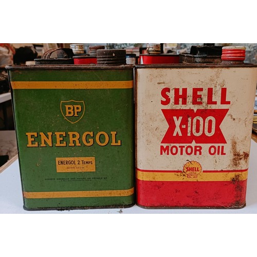 29 - Seven French oil cans (box) Provenance: From the estate of the late Nick Baldwin