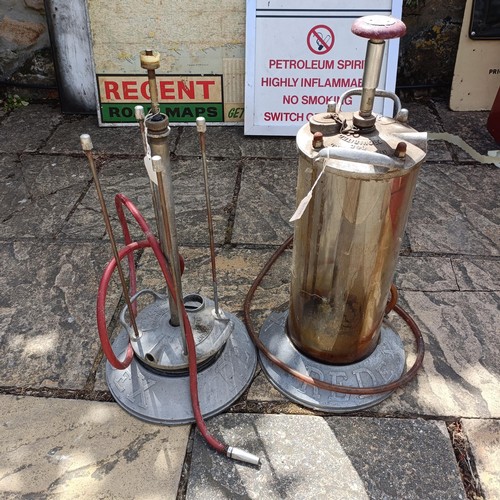 339 - A Redex forecourt oil dispenser, 63 cm high, and another, incomplete (2)