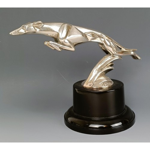 370 - A Delage Leaping Greyhound mascot, after Casimir Brau, as fitted to Delage motorcars in the 1920s, a... 