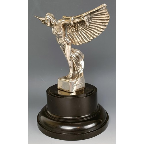 372 - A Gordon Crosby Bentley Icarus, depicting the mythical winged figure about to take flight, nickel pl... 