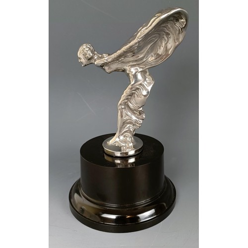 393 - A Rolls-Royce Spirit of Ecstasy mascot, as fitted to Silver Cloud Corniche, Silver Shadow and Silver... 