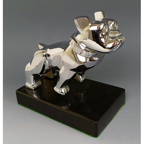 409 - A Mack Bulldog lorry mascot, polished, Design Patent 87931, on a modern stand, 12 cm high Provenance... 