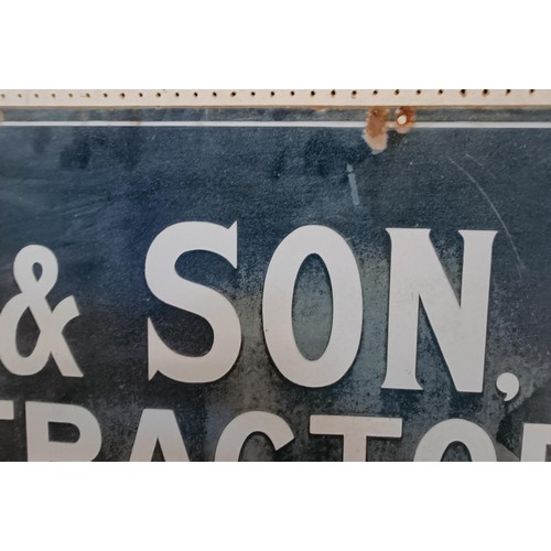 173 - A large enamel sign, Cholwill & Son Cartage Contractors, Furniture Removers. Open and Closed Car... 