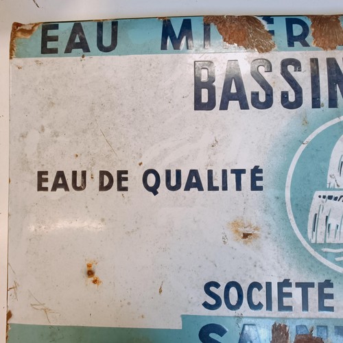 210 - An enamel sign, Eau Minerale Naturelle Bassin de Vichy, 97 cm wide Provenance: From the estate of th... 