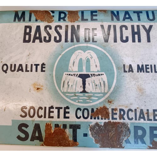 210 - An enamel sign, Eau Minerale Naturelle Bassin de Vichy, 97 cm wide Provenance: From the estate of th... 