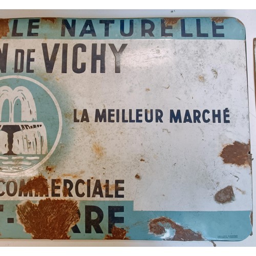 210 - An enamel sign, Eau Minerale Naturelle Bassin de Vichy, 97 cm wide Provenance: From the estate of th... 