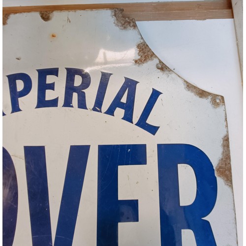 211 - An enamel sign, of shield shape, Imperial Rover and Meteor Cycles, 43 cm wide Provenance: From the e... 