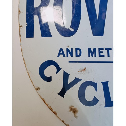 211 - An enamel sign, of shield shape, Imperial Rover and Meteor Cycles, 43 cm wide Provenance: From the e... 