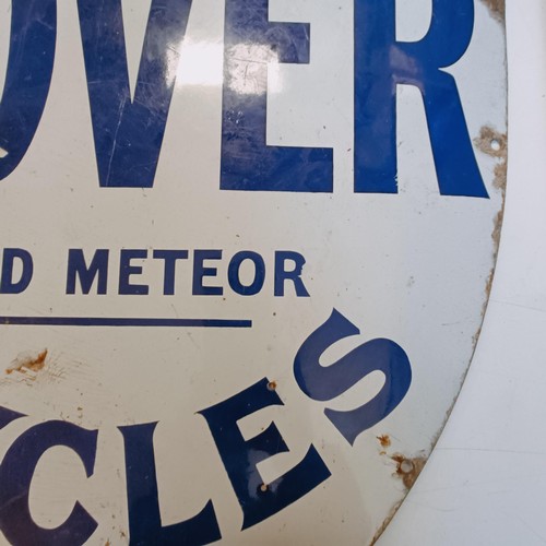 211 - An enamel sign, of shield shape, Imperial Rover and Meteor Cycles, 43 cm wide Provenance: From the e... 