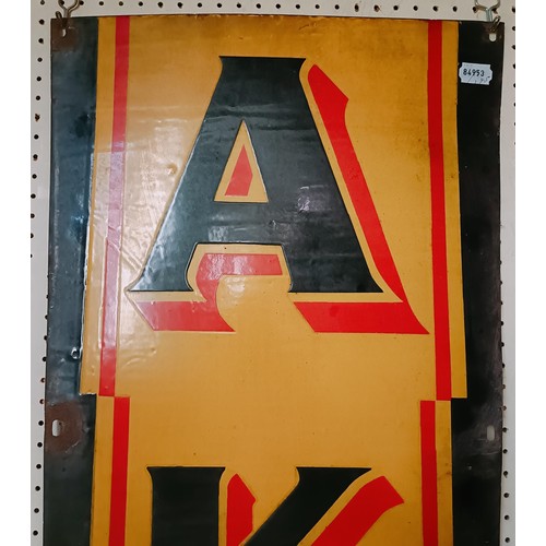 242 - An unusual enamel sign, in two parts, of tapering form, Kodaks, 244 cm high (overall) Provenance: Fr... 