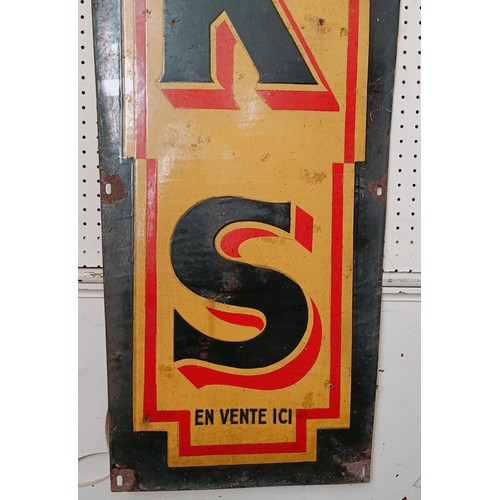 242 - An unusual enamel sign, in two parts, of tapering form, Kodaks, 244 cm high (overall) Provenance: Fr... 