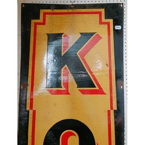 242 - An unusual enamel sign, in two parts, of tapering form, Kodaks, 244 cm high (overall) Provenance: Fr... 