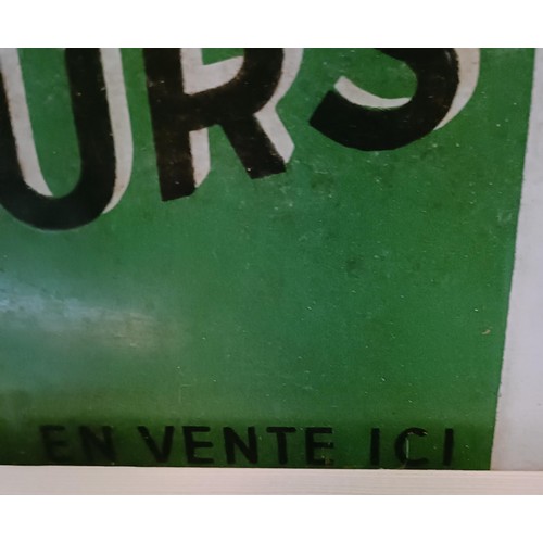 256 - An enamel sign, Castrol Huile Pour Moteurs, 60 cm wide Provenance: From the estate of the late Nick ... 