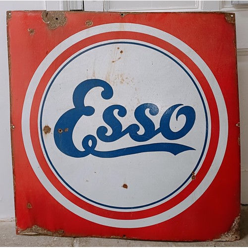 307 - A large enamel sign, Esso, 100.5 cm wide Provenance: From the estate of the late Nick Baldwin