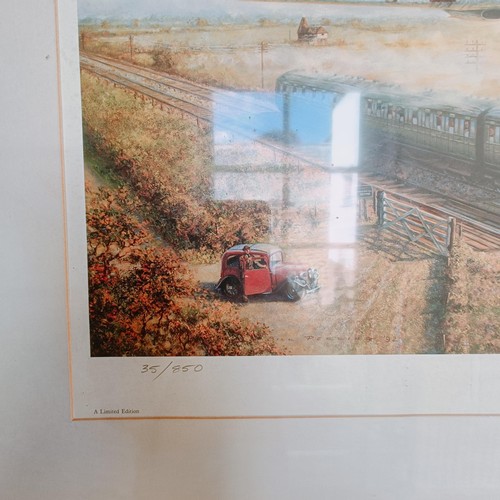 318 - A Bill Perring limited edition train print, 38/850, Hurricane!, signed