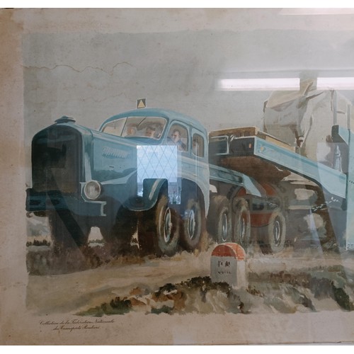 328 - A French print of lorry Provenance: From the estate of the late Nick Baldwin