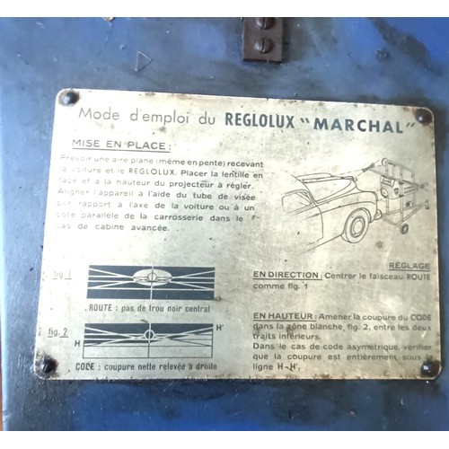 350 - A Marchal Garage light beam tester, painted blue Provenance: From the estate of the late Nick Baldwi... 